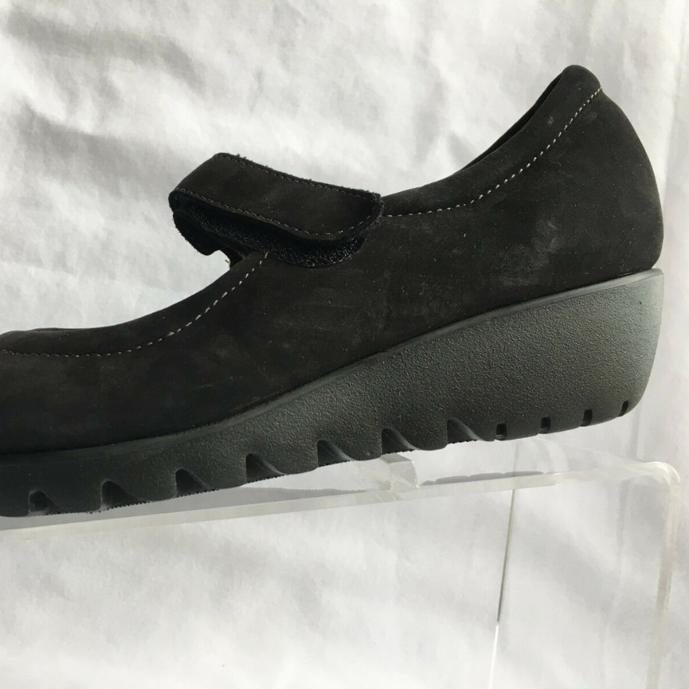 Munro Pia Black Nubuck  Mary Jane Wedge Size 6.5 M - Picture 3 of 8
